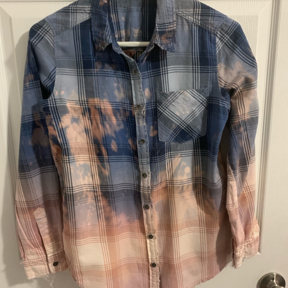 Vanilla Star Distressed bleached flannel